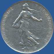 1 франк Франции 1961 года