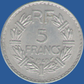 Увеличить 5 франков Франции