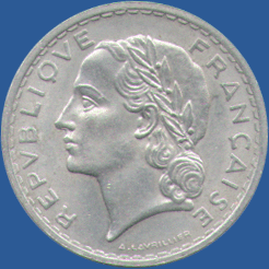 5 франков Франции 1949 года